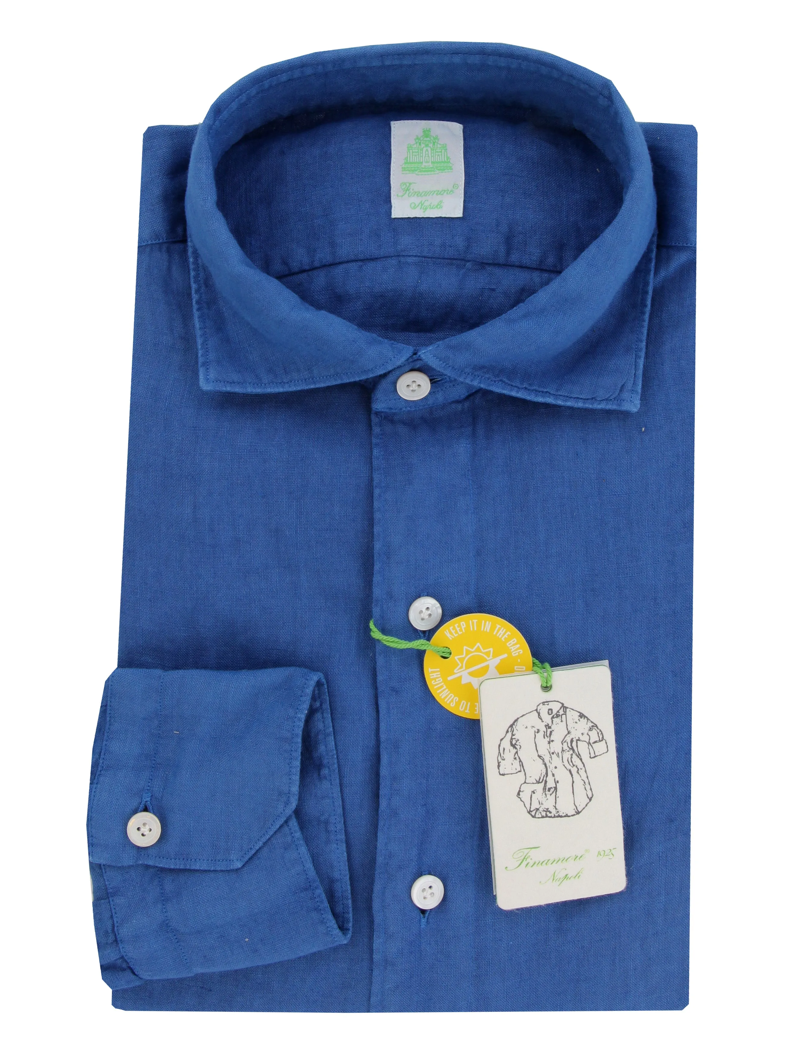 Finamore Napoli Blue Shirt - Extra Slim