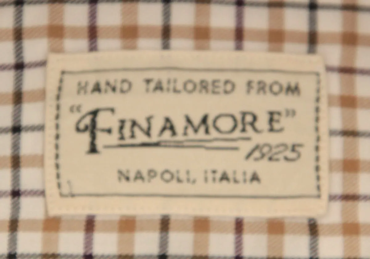 Finamore Napoli Brown Shirt - Extra Slim