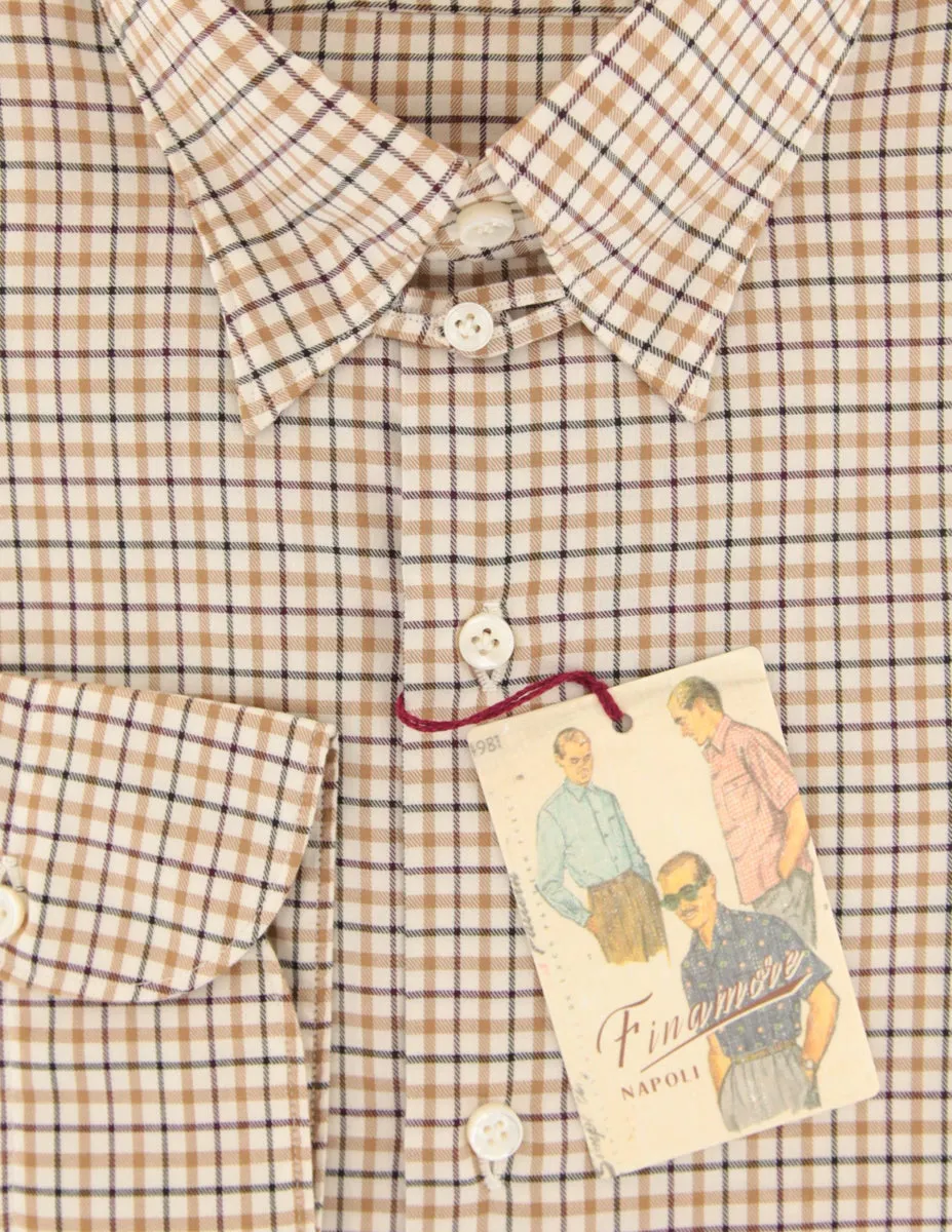 Finamore Napoli Brown Shirt - Extra Slim