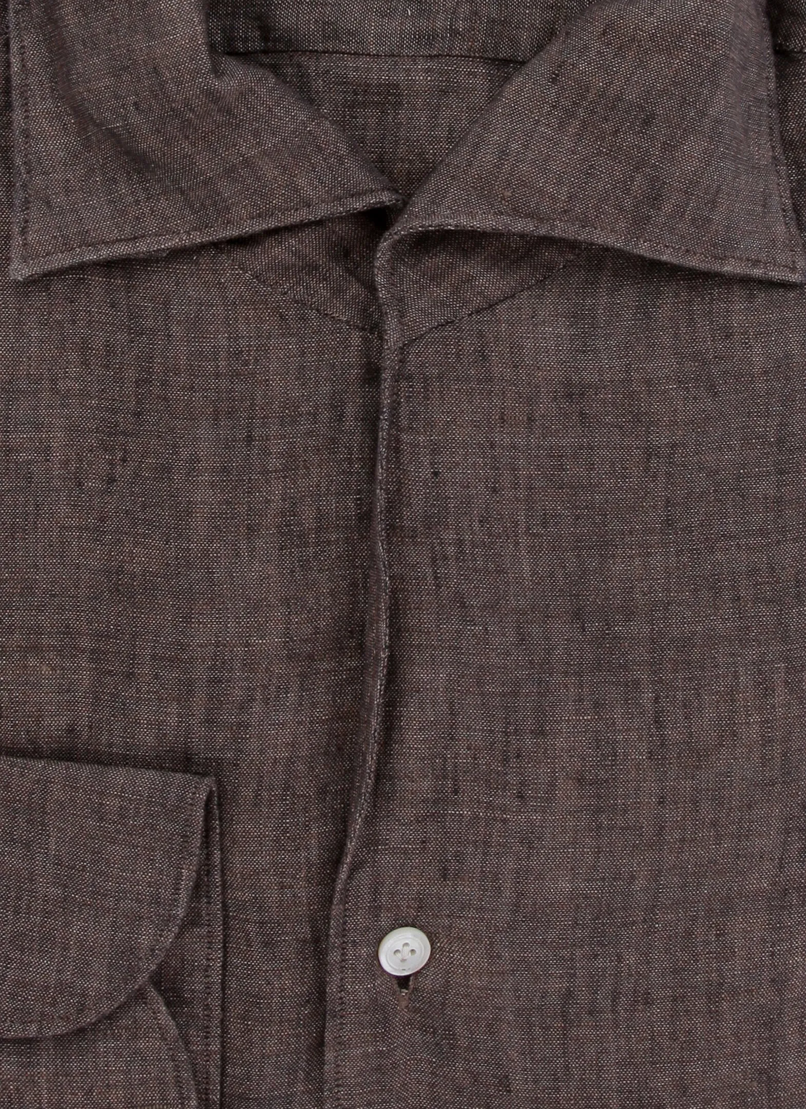 Finamore Napoli Brown Shirt - Extra Slim