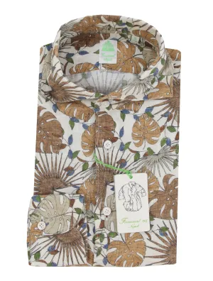 Finamore Napoli Brown Shirt - Extra Slim