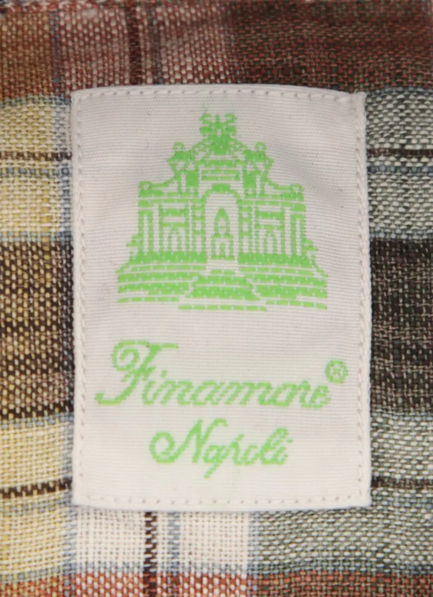 Finamore Napoli Brown Shirt - Extra Slim