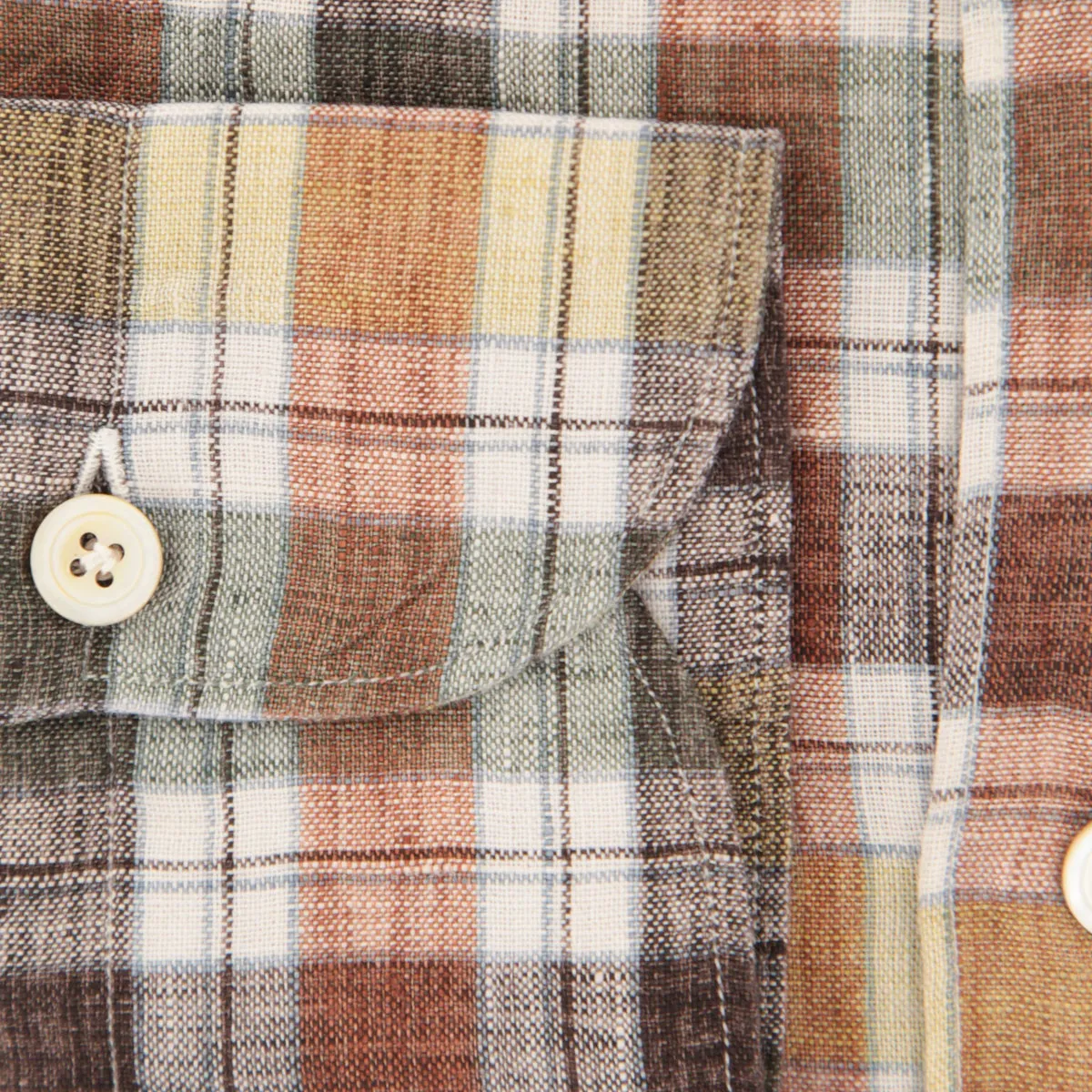 Finamore Napoli Brown Shirt - Extra Slim