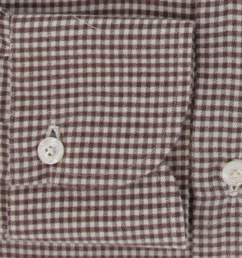 Finamore Napoli Brown Shirt - Slim