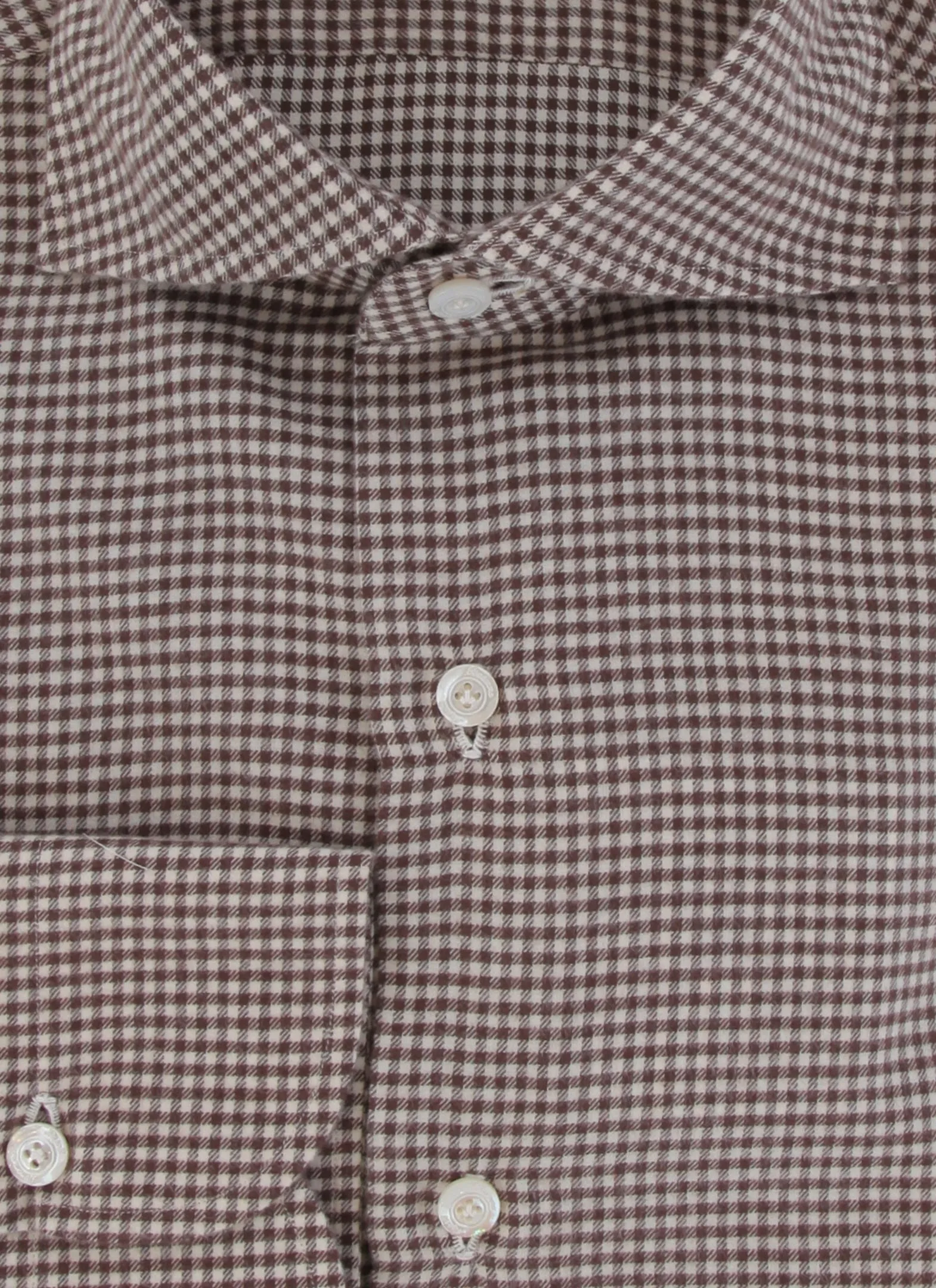 Finamore Napoli Brown Shirt - Slim