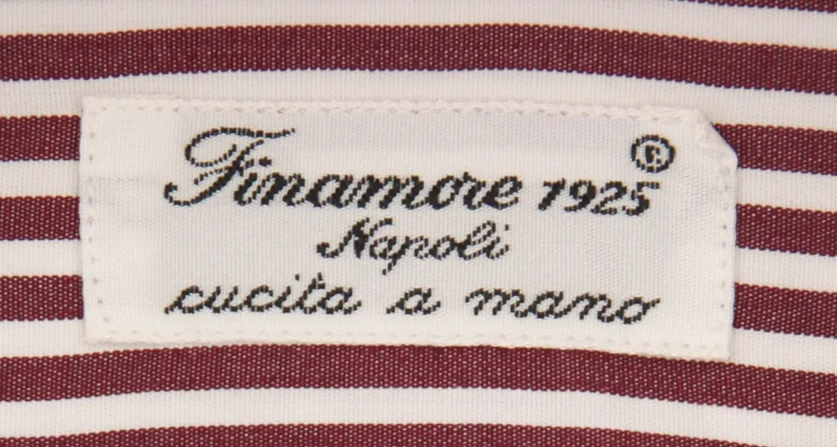 Finamore Napoli Burgundy Red Shirt - Extra Slim