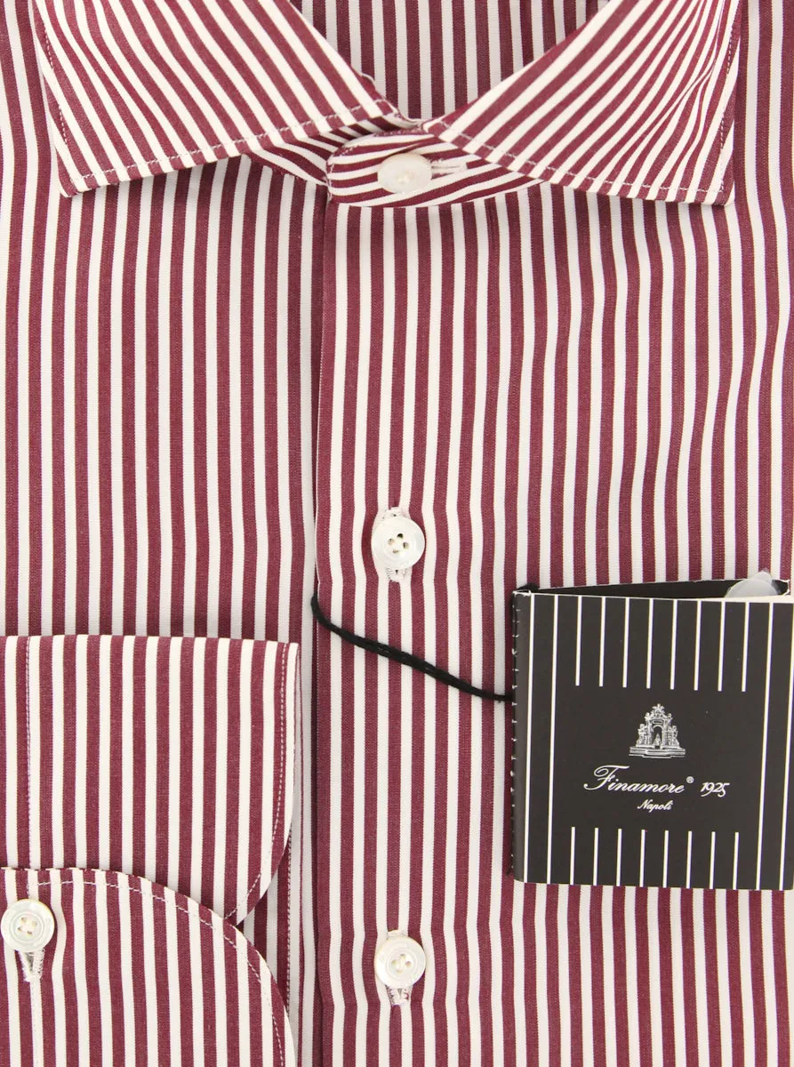 Finamore Napoli Burgundy Red Shirt - Extra Slim
