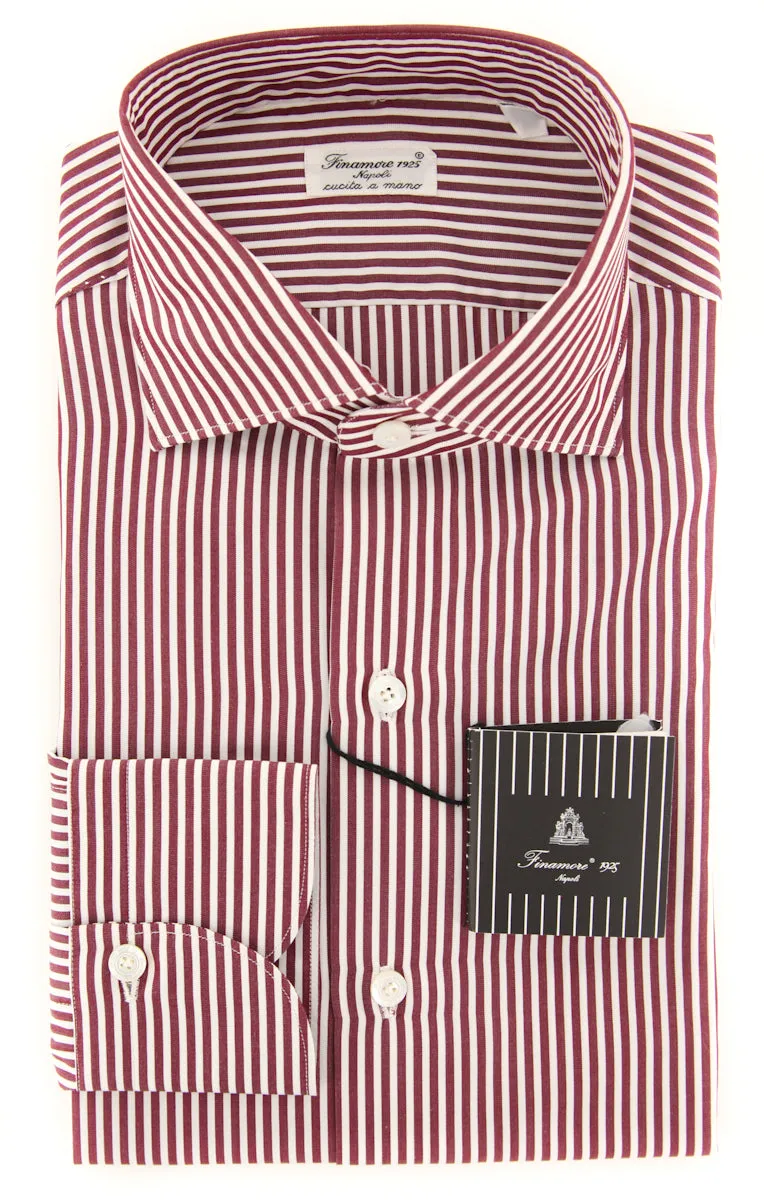 Finamore Napoli Burgundy Red Shirt - Extra Slim