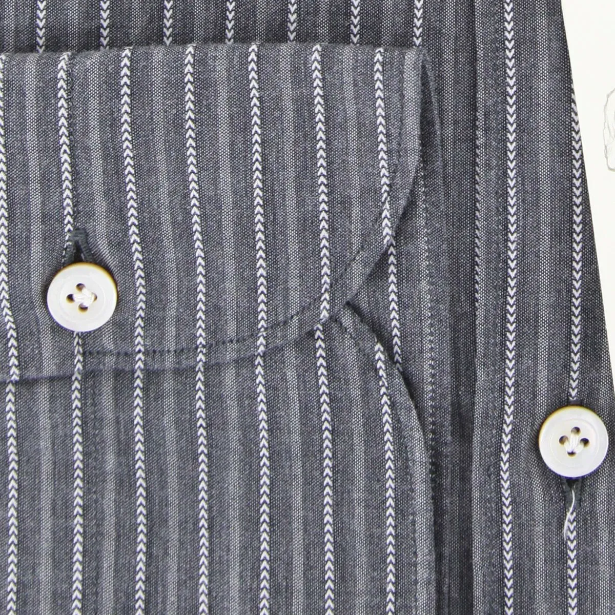 Finamore Napoli Charcoal Gray Shirt - Extra Slim
