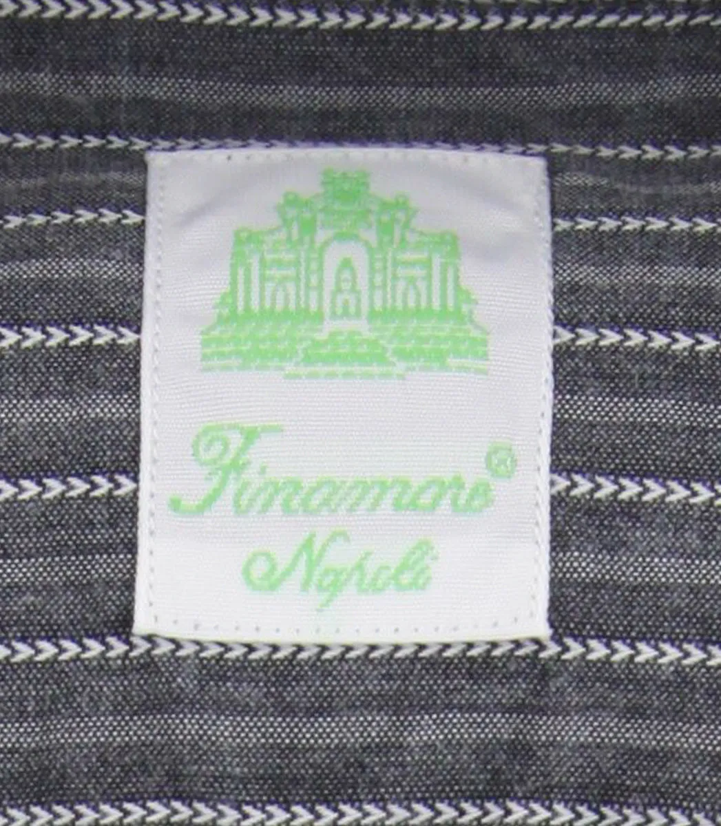 Finamore Napoli Charcoal Gray Shirt - Extra Slim