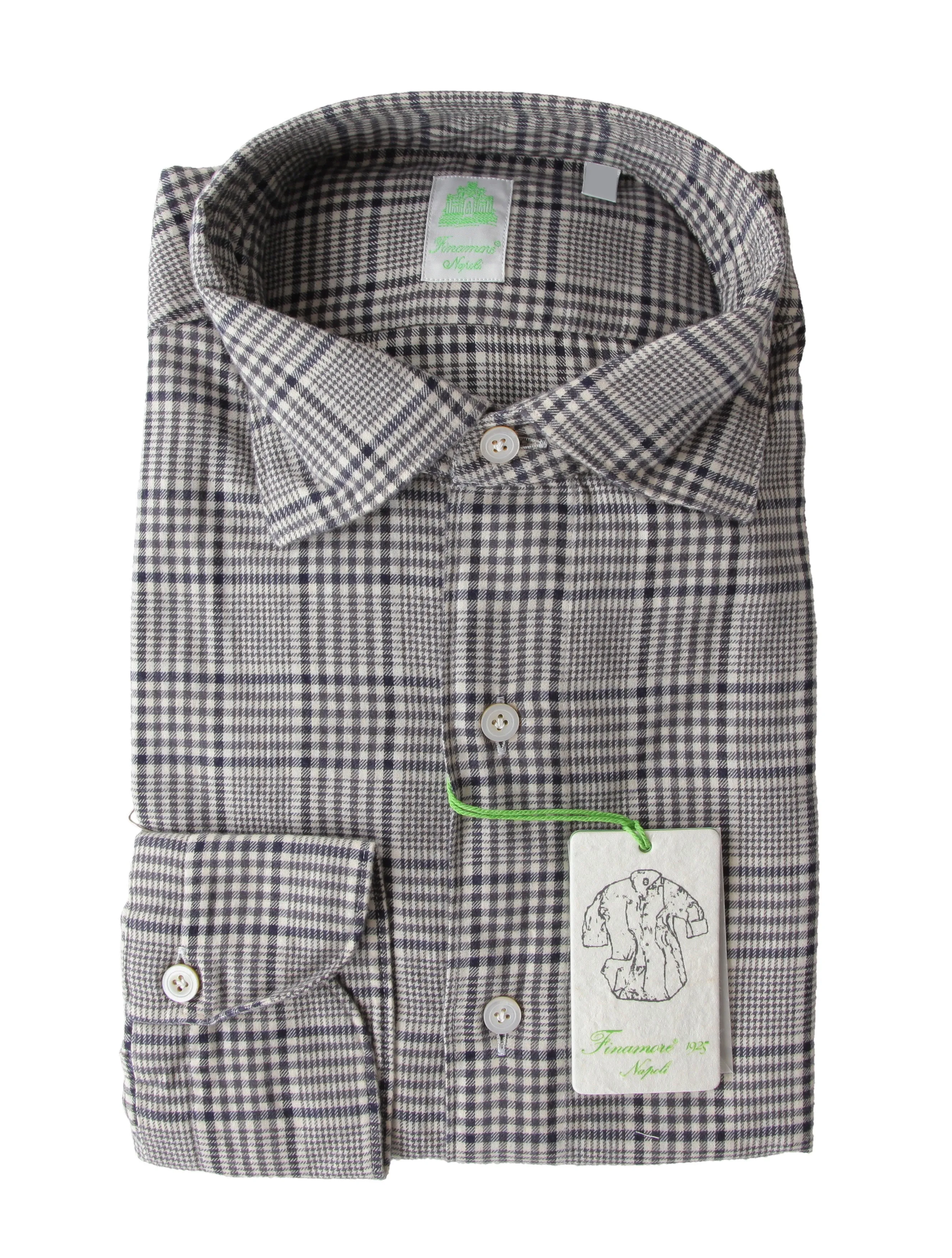 Finamore Napoli Dark Gray Shirt - Extra Slim