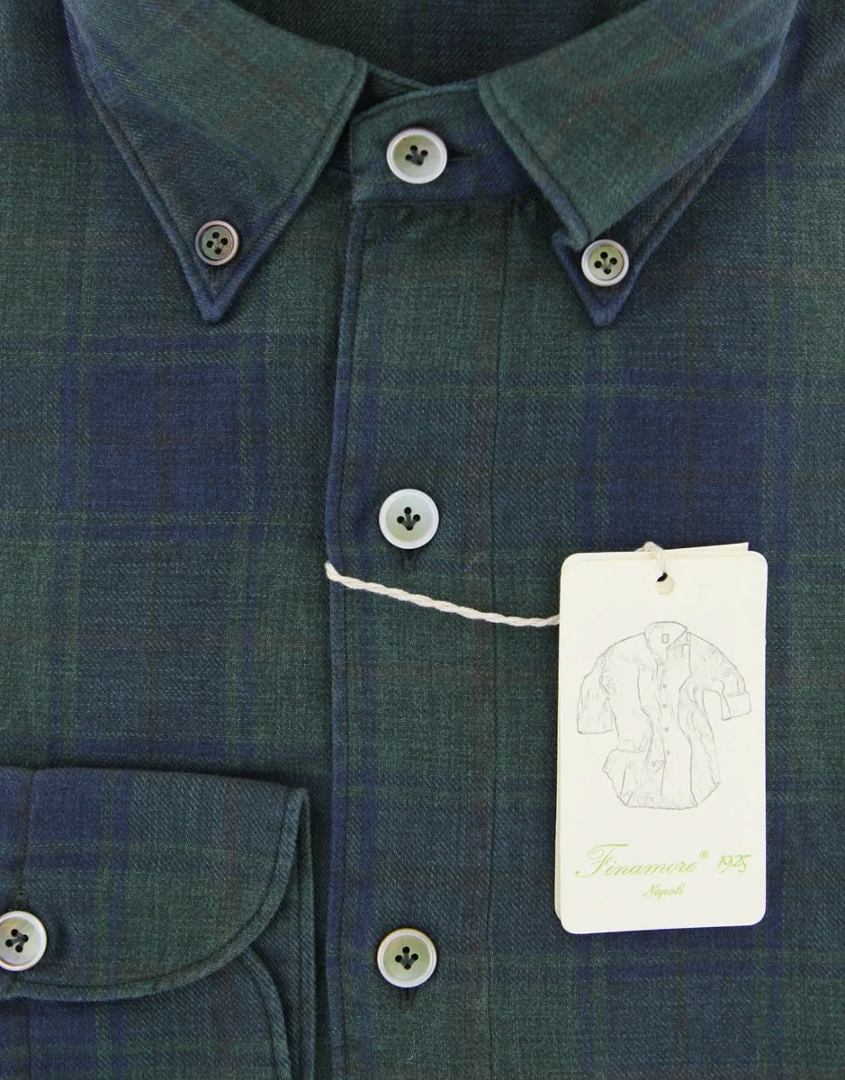 Finamore Napoli Dark Green Shirt - Extra Slim