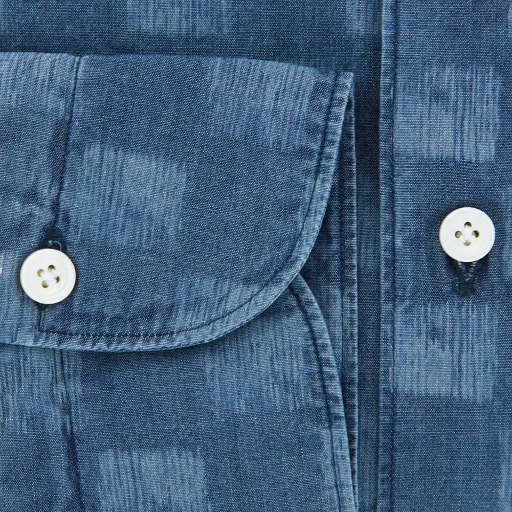 Finamore Napoli Denim Blue Shirt - Extra Slim - 15.75 US / 40 EU