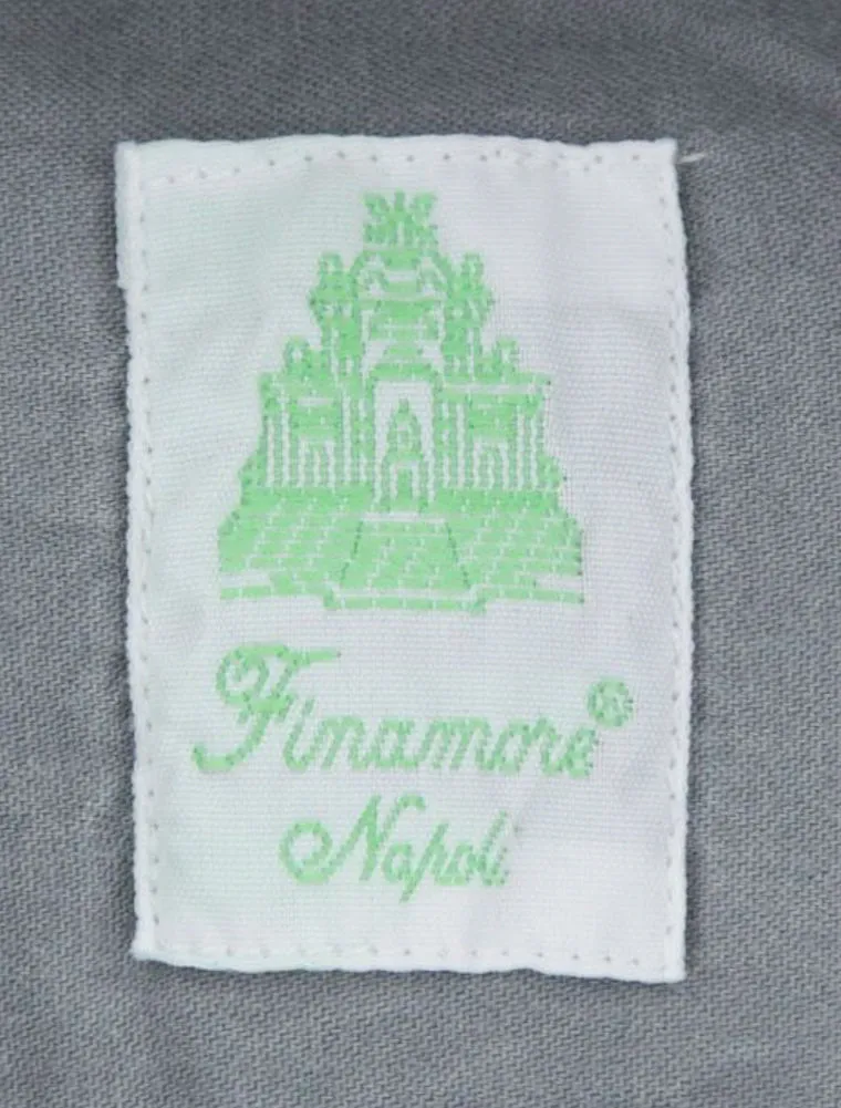Finamore Napoli Gray Shirt - Extra Slim - 15 US / 38 EU