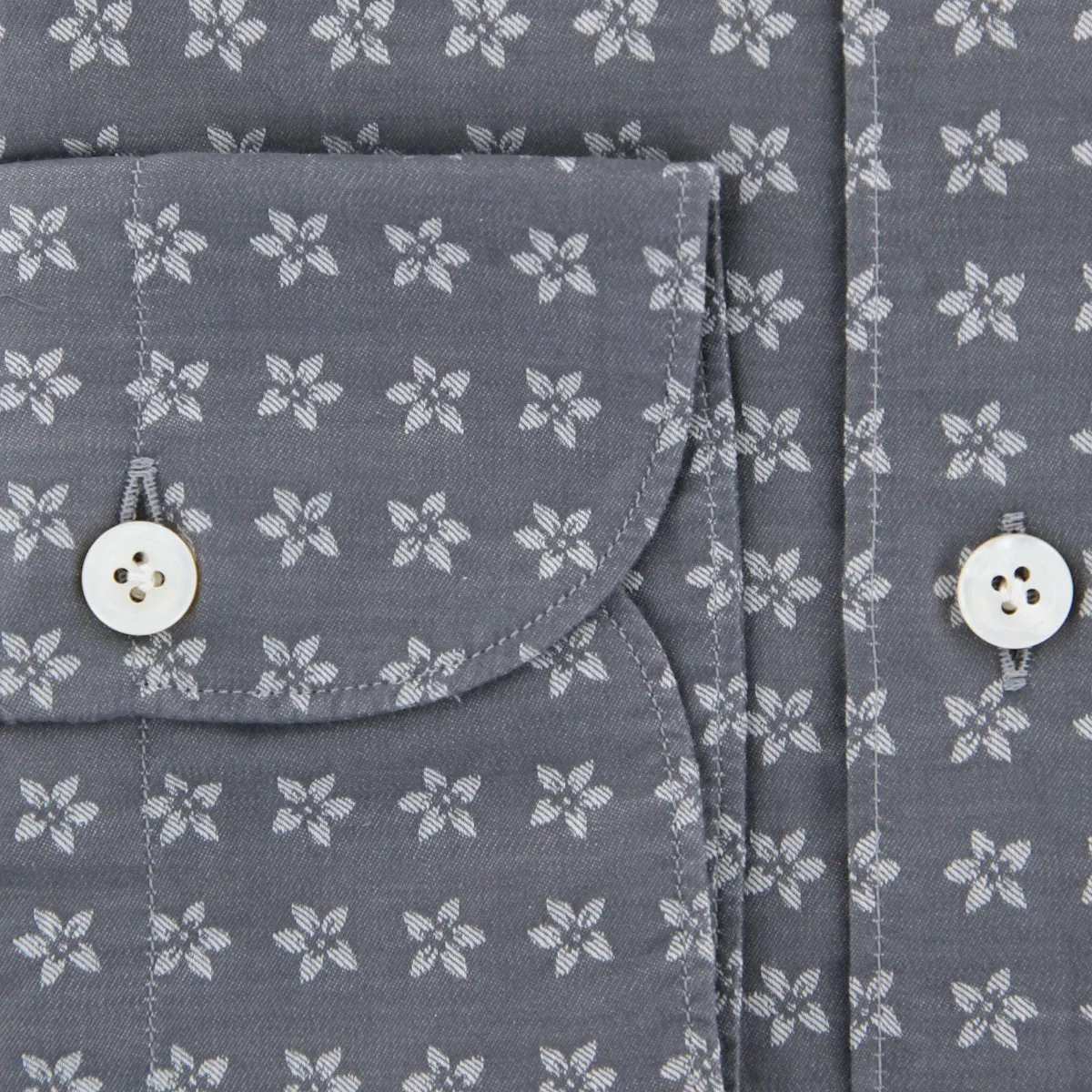 Finamore Napoli Gray Shirt - Extra Slim