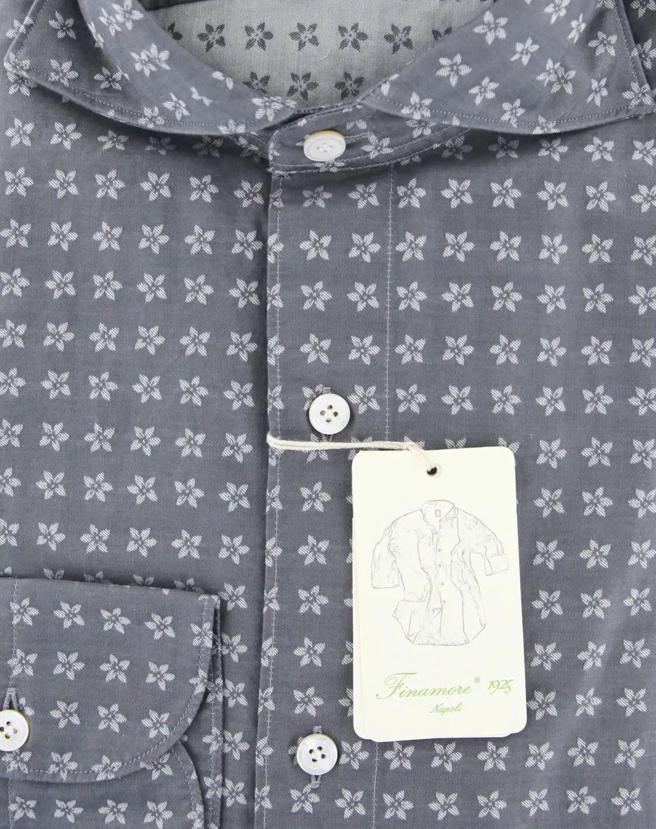 Finamore Napoli Gray Shirt - Extra Slim