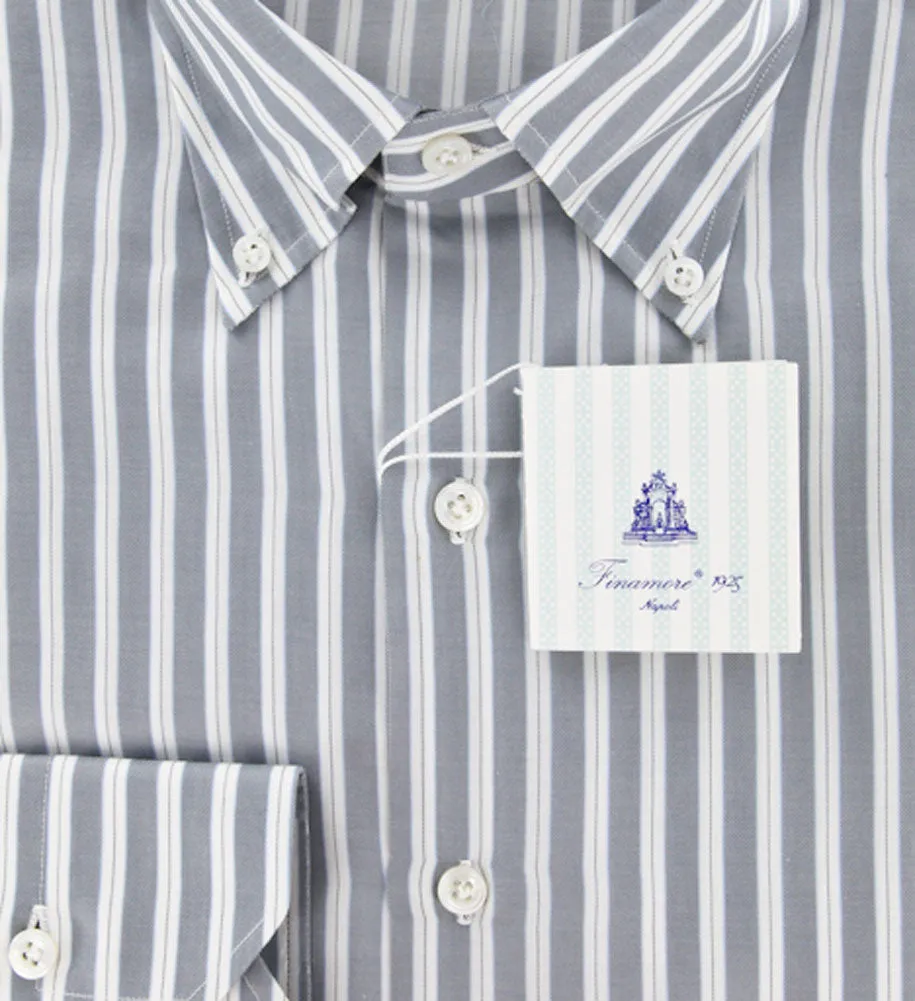 Finamore Napoli Gray Shirt – Size: 15.75 US / 40 EU