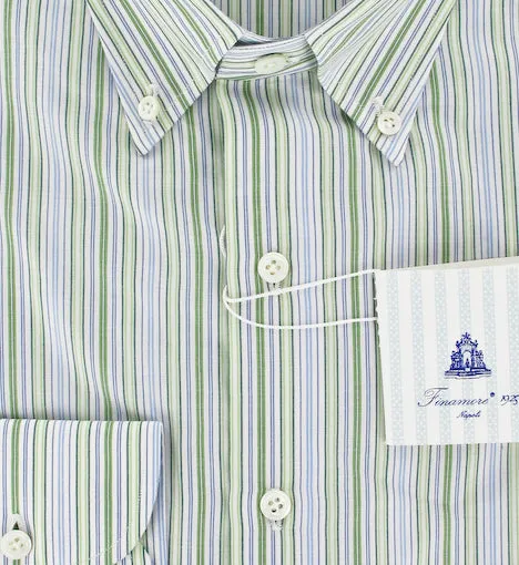 Finamore Napoli Green Shirt – Size: 16 US / 41 EU