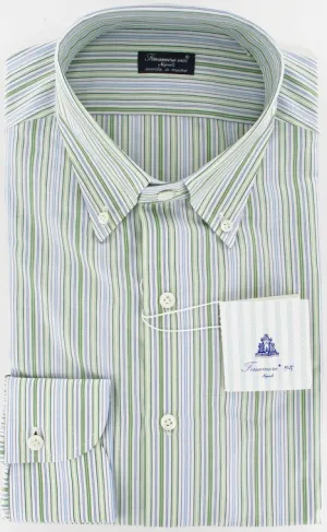 Finamore Napoli Green Shirt – Size: 16 US / 41 EU