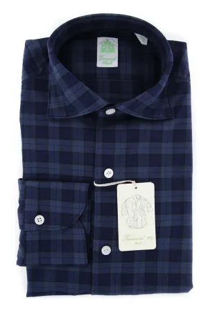 Finamore Napoli Navy Blue Shirt - Extra Slim