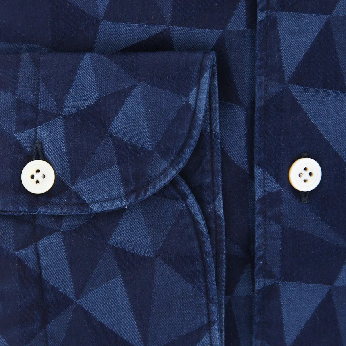 Finamore Napoli Navy Blue Shirt - Extra Slim