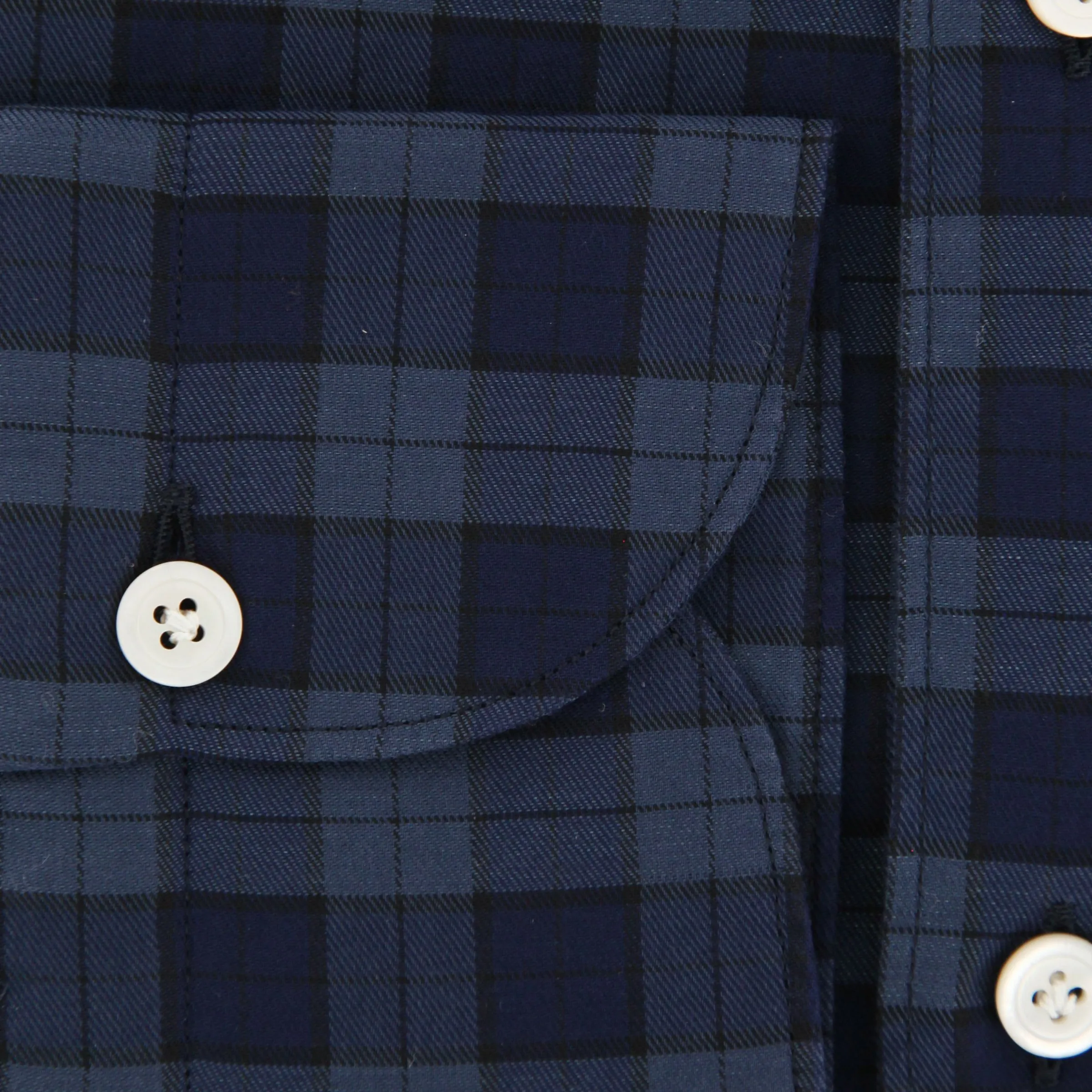 Finamore Napoli Navy Blue Shirt - Extra Slim