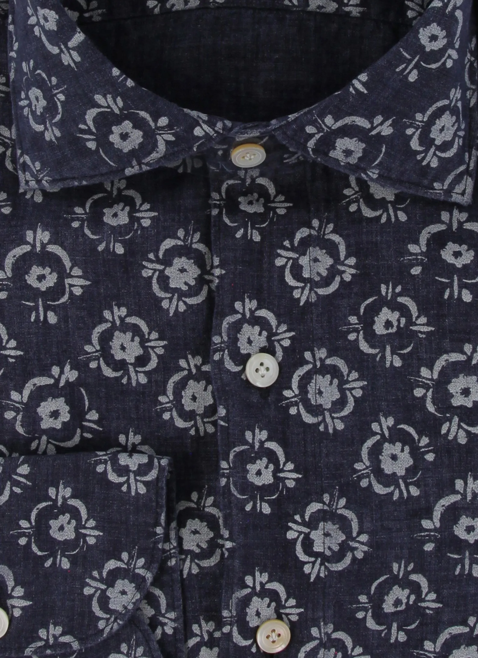 Finamore Napoli Navy Blue Shirt - Extra Slim