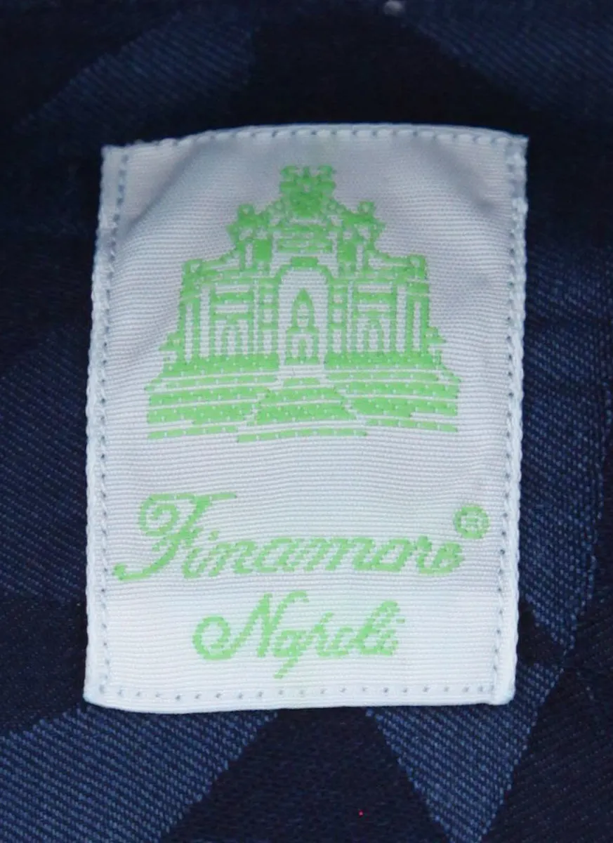 Finamore Napoli Navy Blue Shirt - Extra Slim