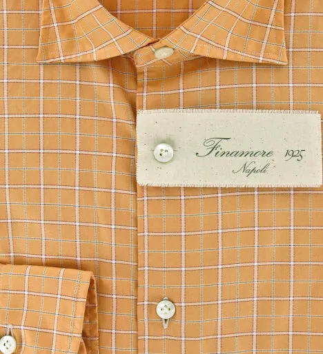 Finamore Napoli Orange Shirt – Size: 16 US / 41 EU