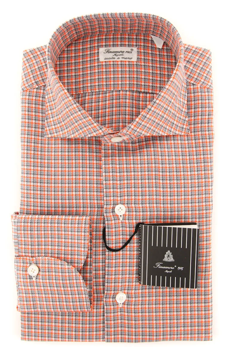 Finamore Napoli Orange Shirt - Slim
