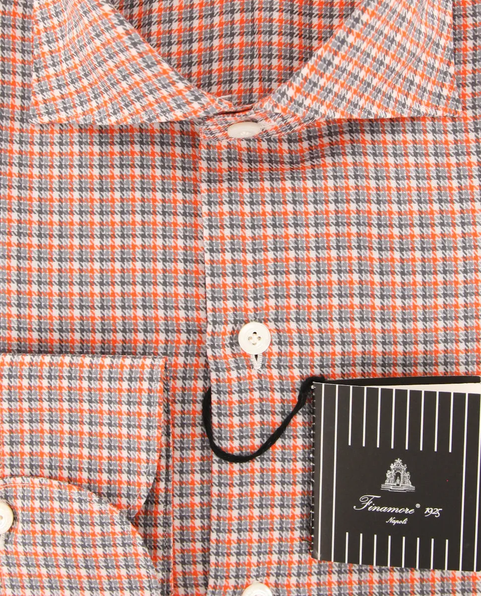 Finamore Napoli Orange Shirt - Slim