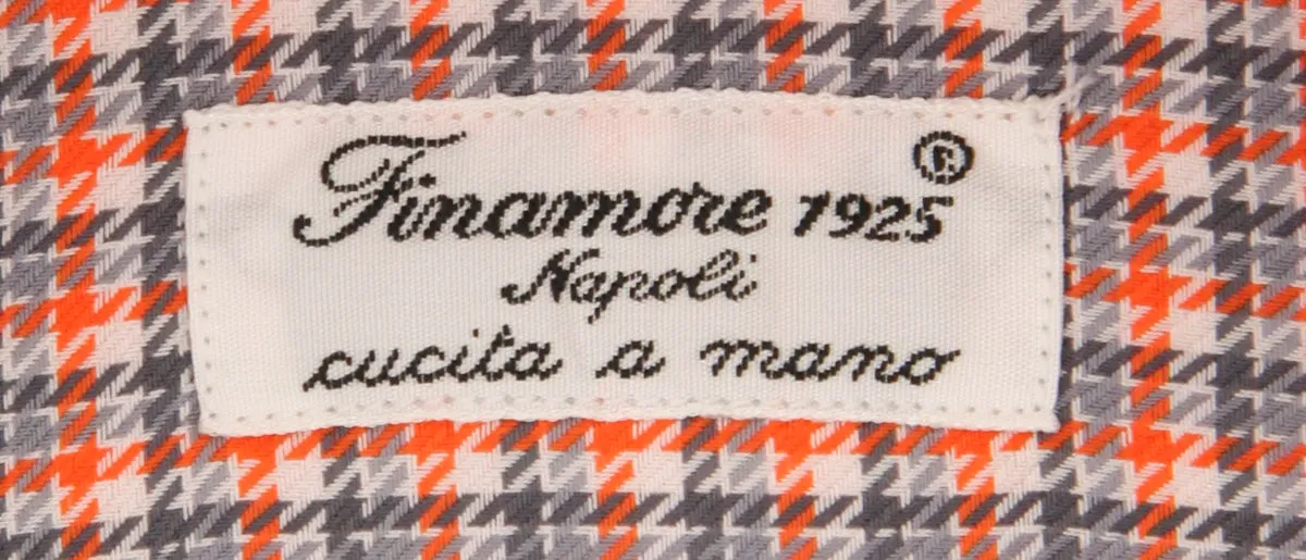 Finamore Napoli Orange Shirt - Slim