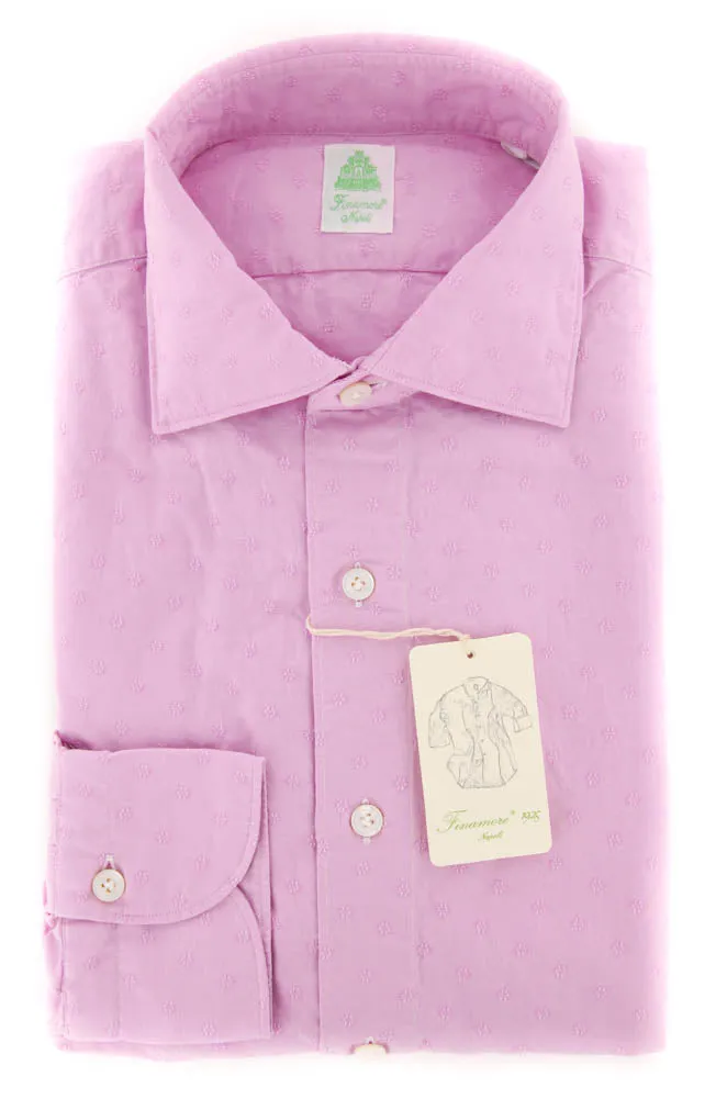 Finamore Napoli Pink Shirt - Extra Slim - L US / L EU