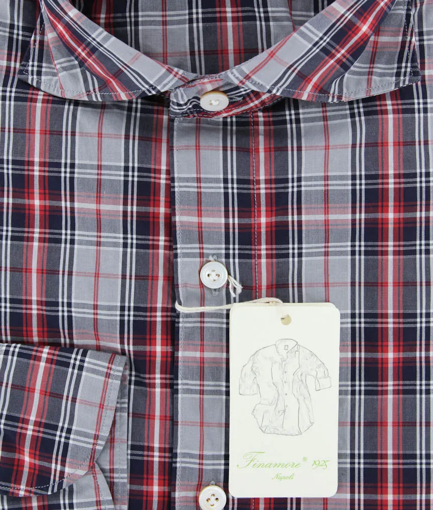 Finamore Napoli Red Shirt - Extra Slim - M US / M EU