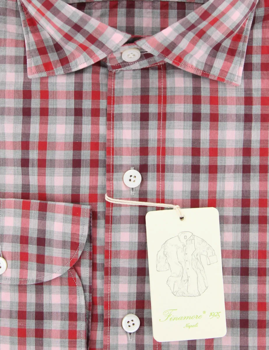 Finamore Napoli Red Shirt - Extra Slim