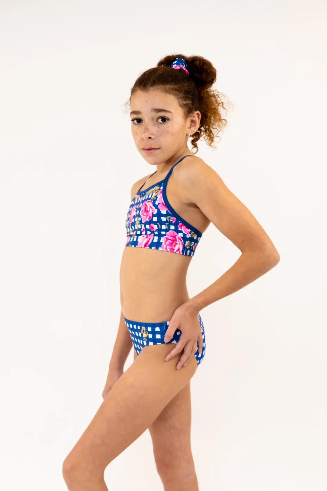 Floral Check - Bikini Bottoms