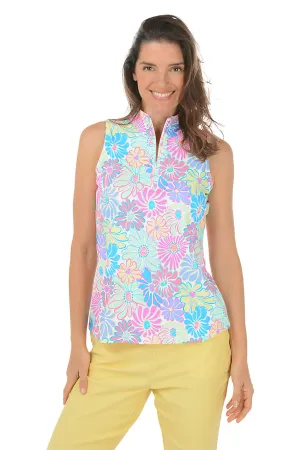 Flower Power Cooling UPF50  Sleeveless Zip Top