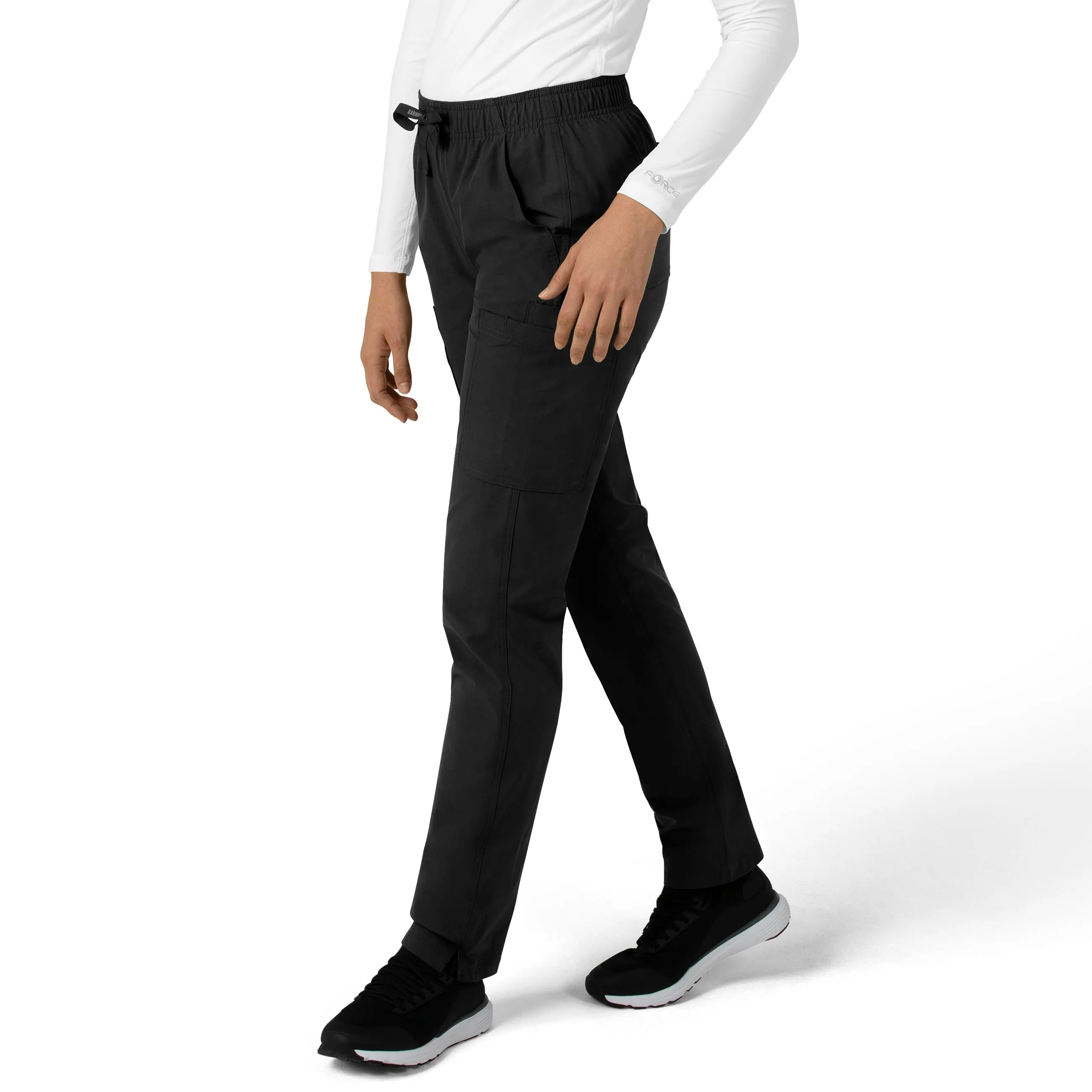 Force Essentials C51213 Straight Leg Scrub Pants Black