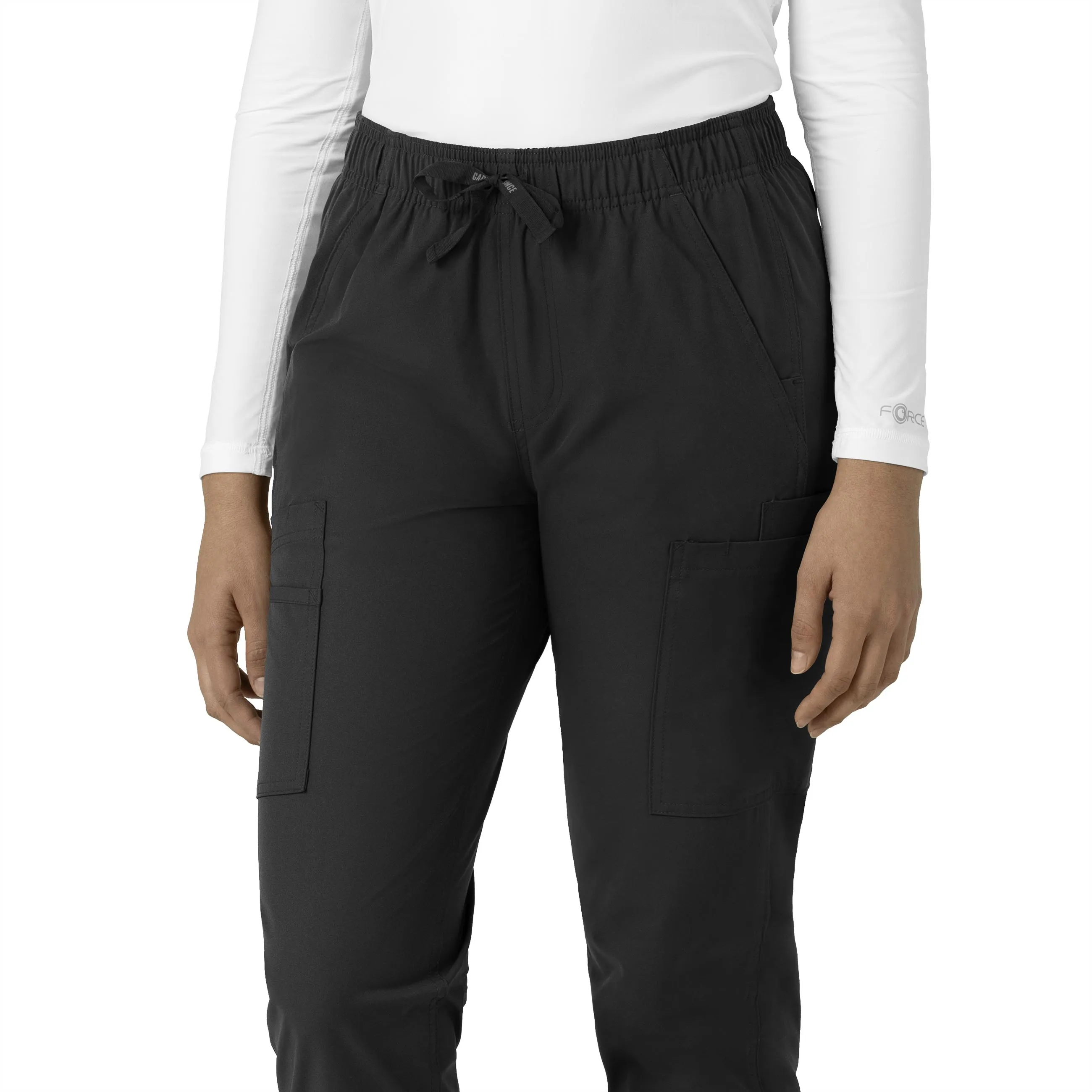 Force Essentials C51213 Straight Leg Scrub Pants Black