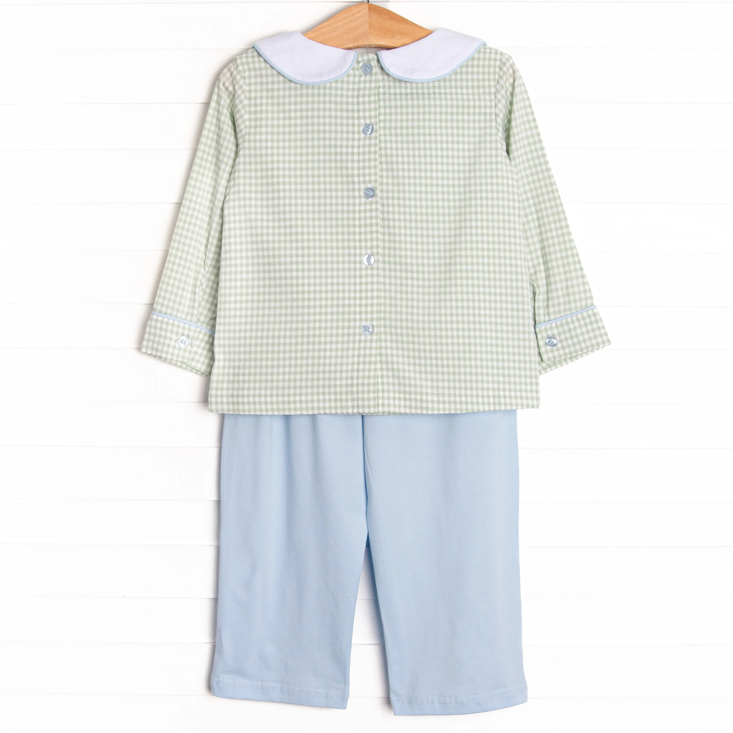 Fossil Friends Embroidered Pant Set, Green