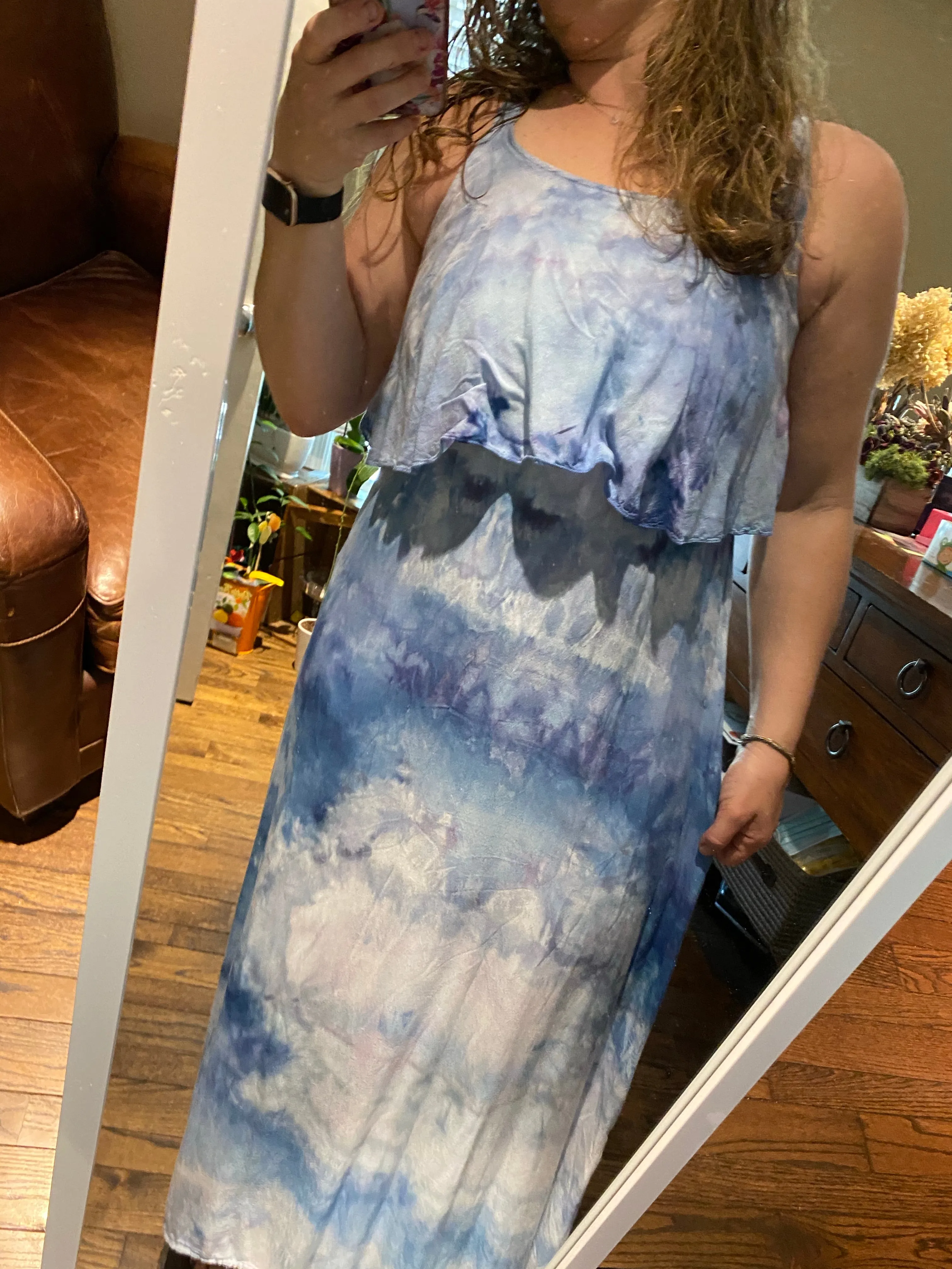 Full Length Flounce Top Dress