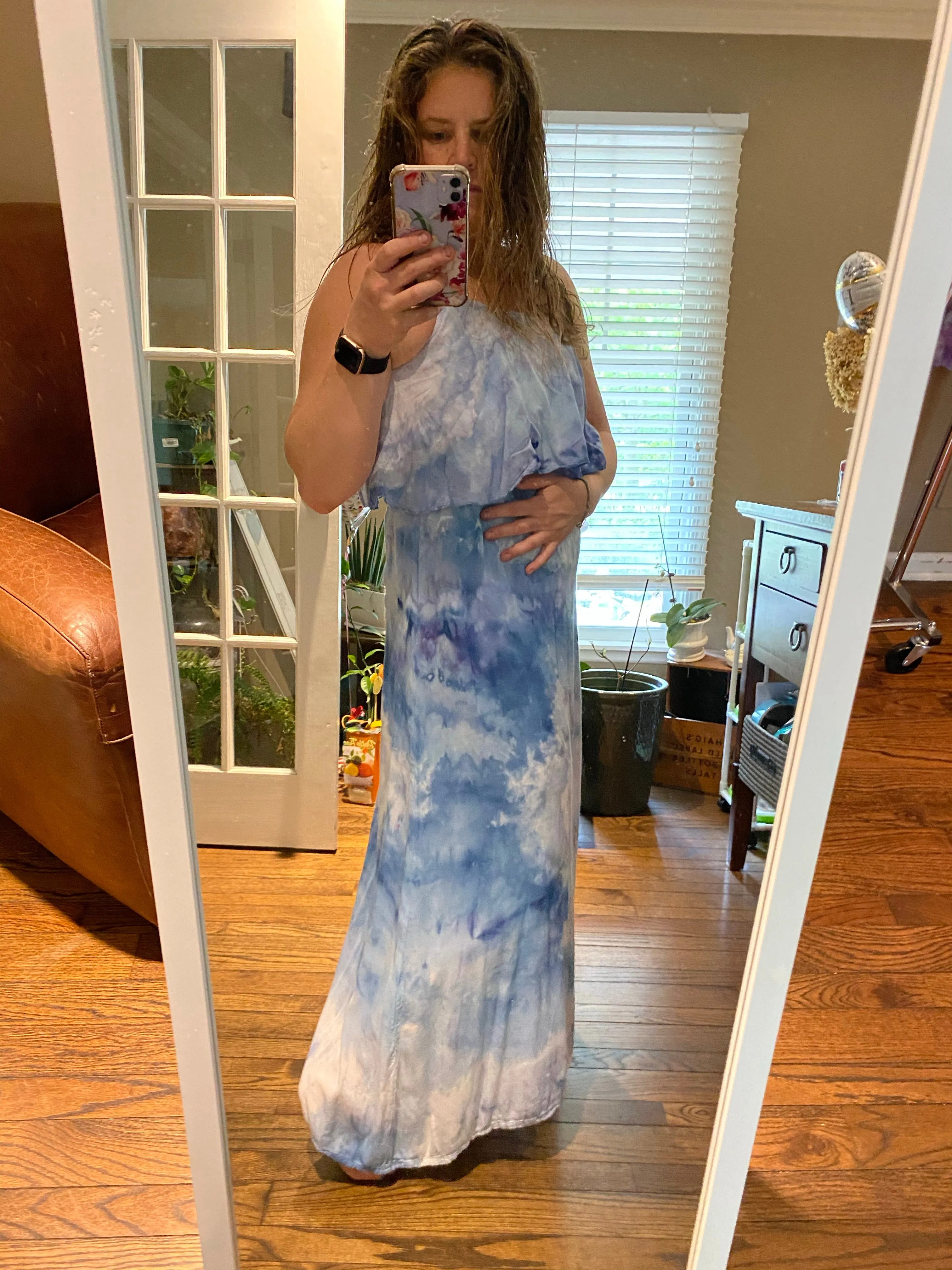 Full Length Flounce Top Dress