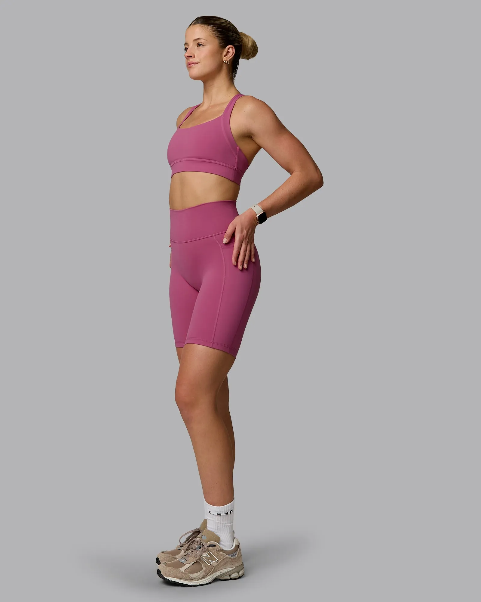 Fusion Bike Short With Pockets - Mauve Haze