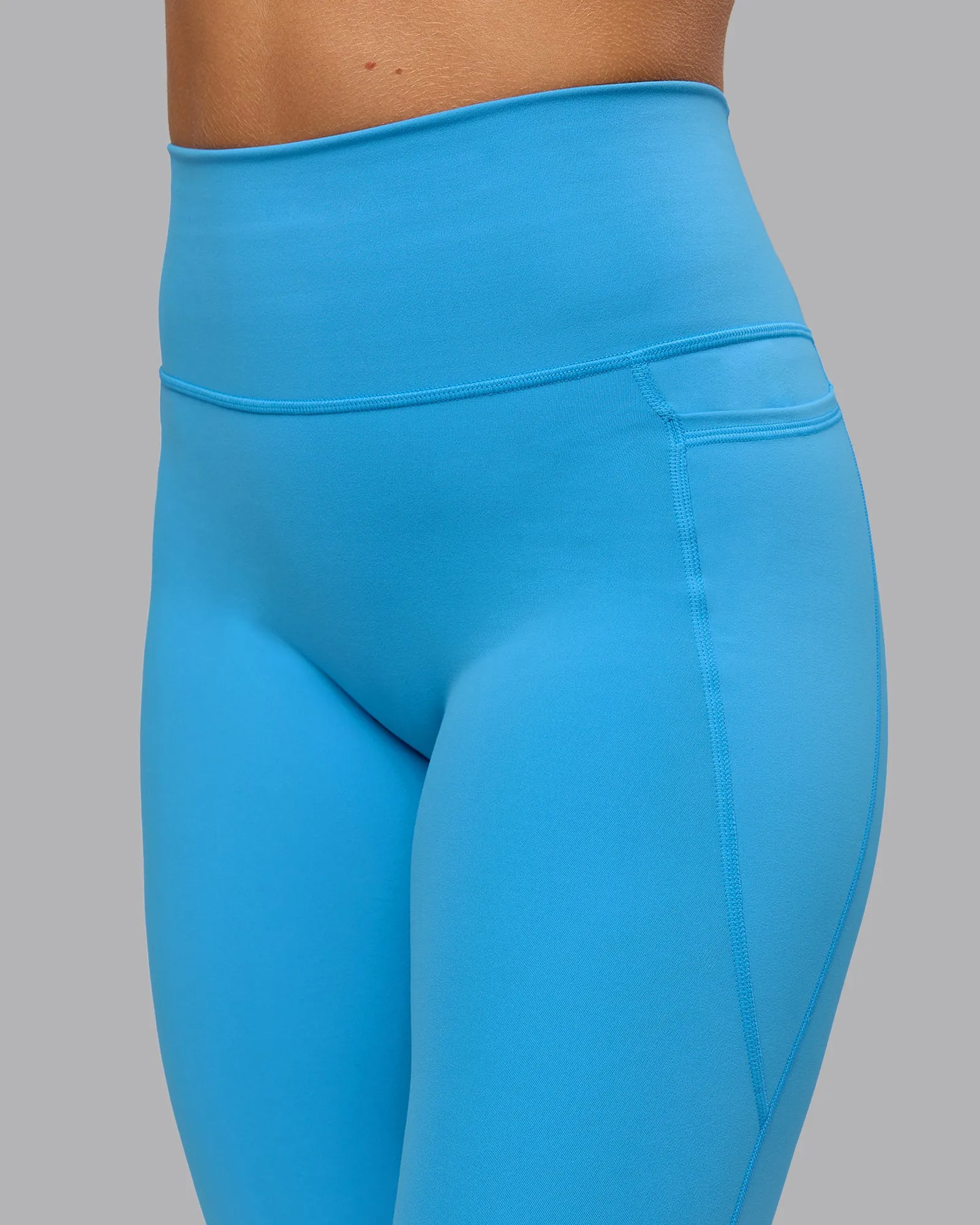 Fusion Full Length Tights with Pockets - Azure Blue