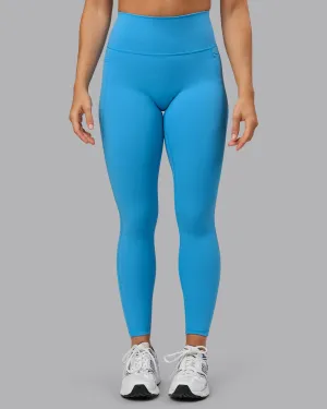 Fusion Full Length Tights with Pockets - Azure Blue