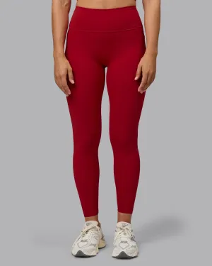 Fusion Full Length Tights with Pockets - Cherry Red