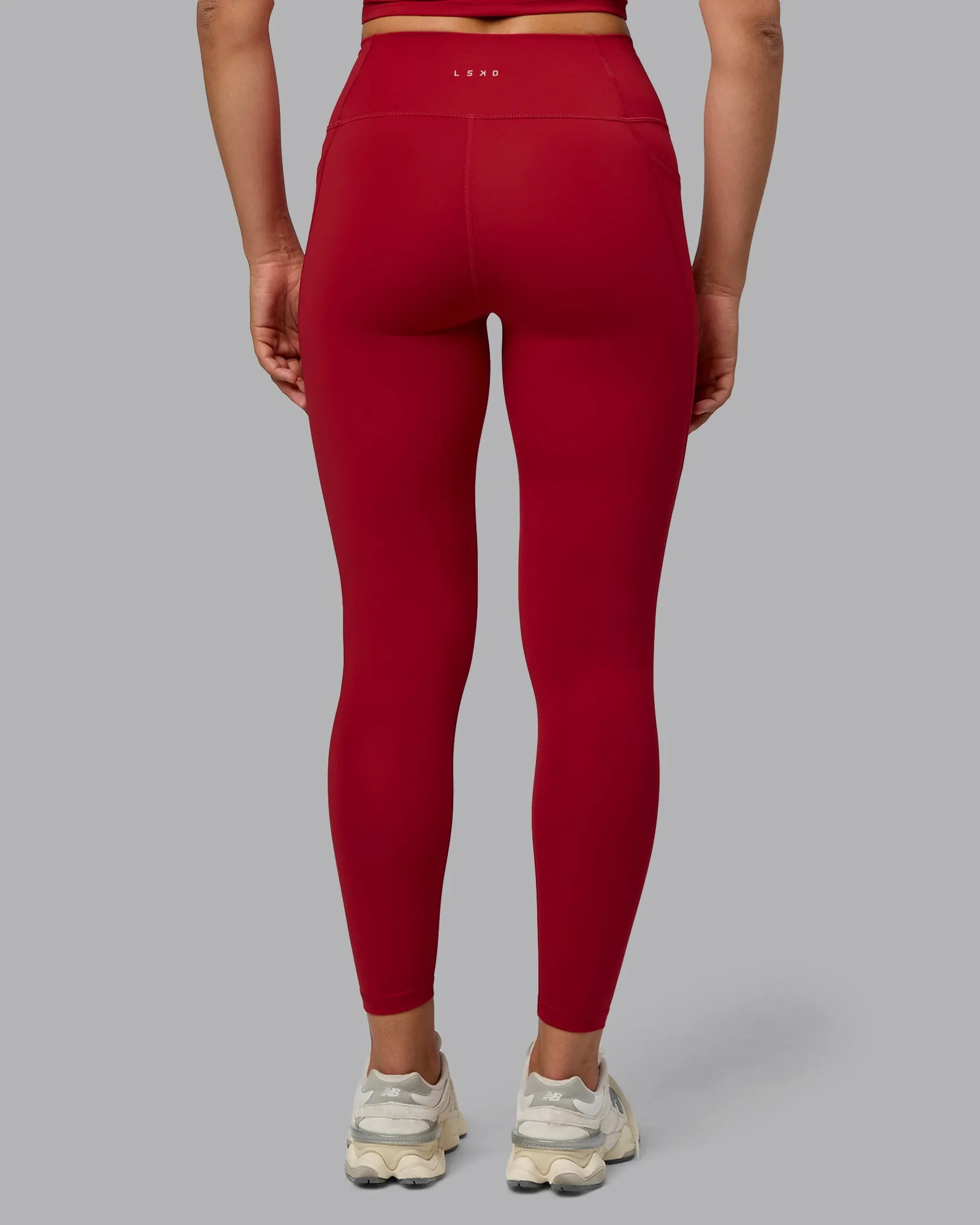 Fusion Full Length Tights with Pockets - Cherry Red