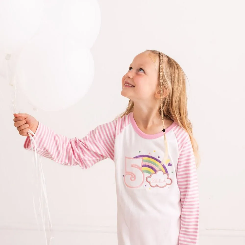 Girls Rainbow Birthday Pyjamas