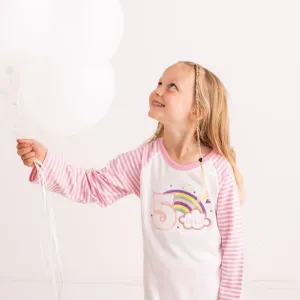 Girls Rainbow Birthday Pyjamas