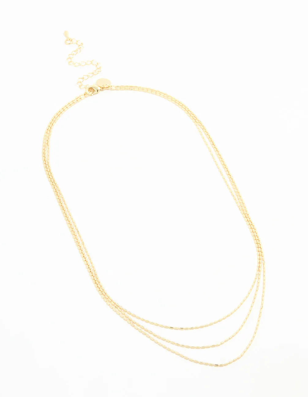 Gold Plated Thin Chain Layered Necklace